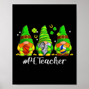 Affiche Cute Physical Education professeur de gym Gnome St