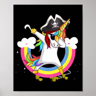 Affiche Cute Pirate Magique Unicorne Amusant Awesome Hallo