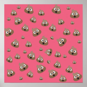 Affiche Cute Poop Emoji Motif