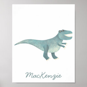 Affiche Cute préhistorique T-Rex Dinosaur Personnalisé