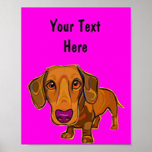 Affiche Cute Puppy Picture, Doxie, Wiener