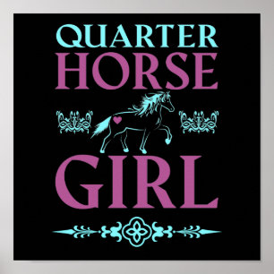 Affiche Cute Quarter Horse Girl