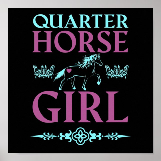 Affiche Cute Quarter Horse Girl (Devant)