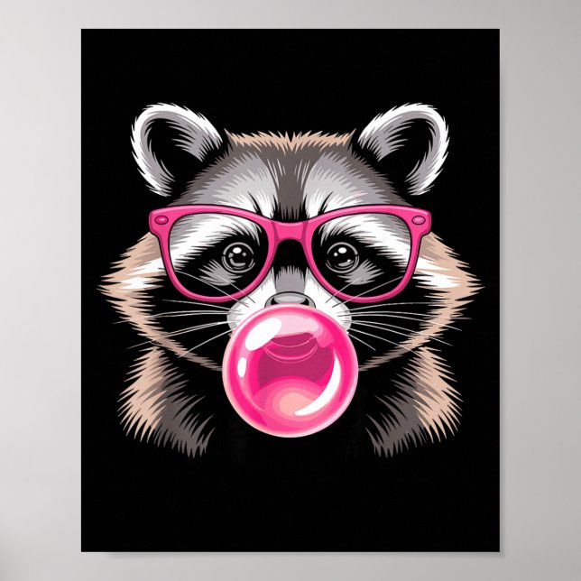 Affiche Cute Raccoon Design For Men Women Kids Racoon Racc (Devant)