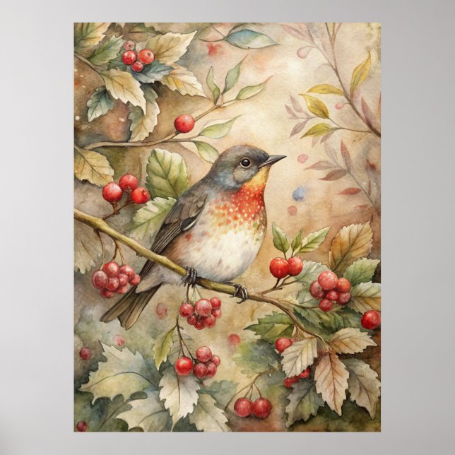 Affiche Cute Robin (Devant)