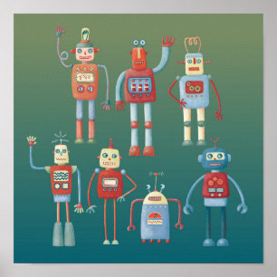 Affiche Cute Robots