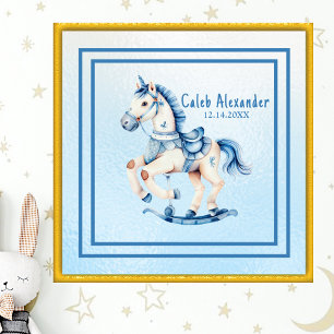 Affiche Cute Rocse Horse Nursery Wall Art