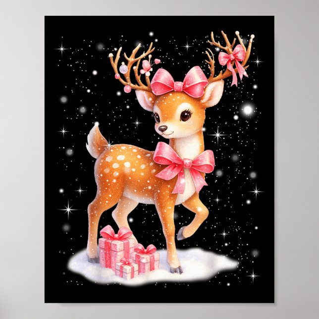 Affiche Cute Rudolph Nk Coquette Pajamas Christmas Xmas Gi (Devant)