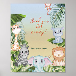 Affiche Cute Safari Jungle Petit Baby shower Animal Favori