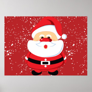 Affiche Cute Santa Claus Christmas custom