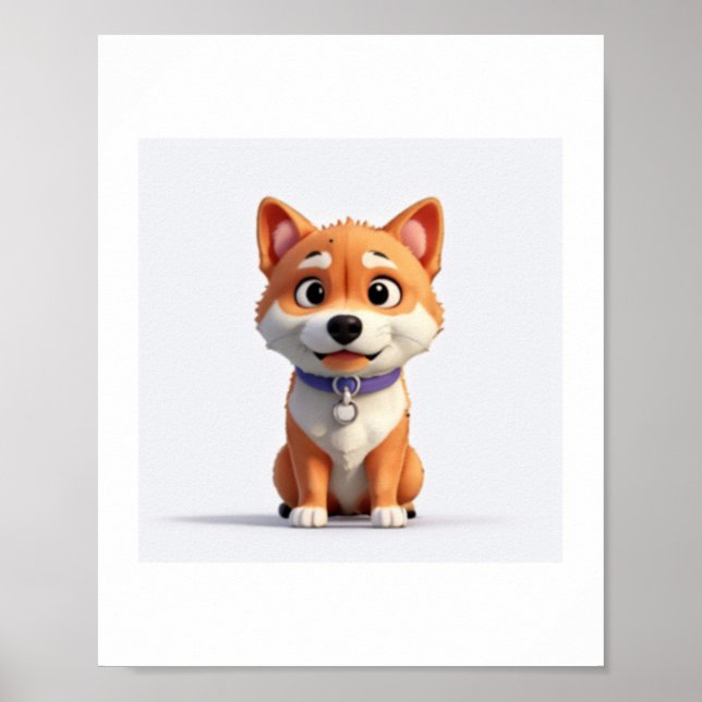 Affiche Cute Shiba Inu (Devant)