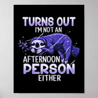 Affiche Cute Sloth Fibro Lupus Chronique Fatigue Spoonie S