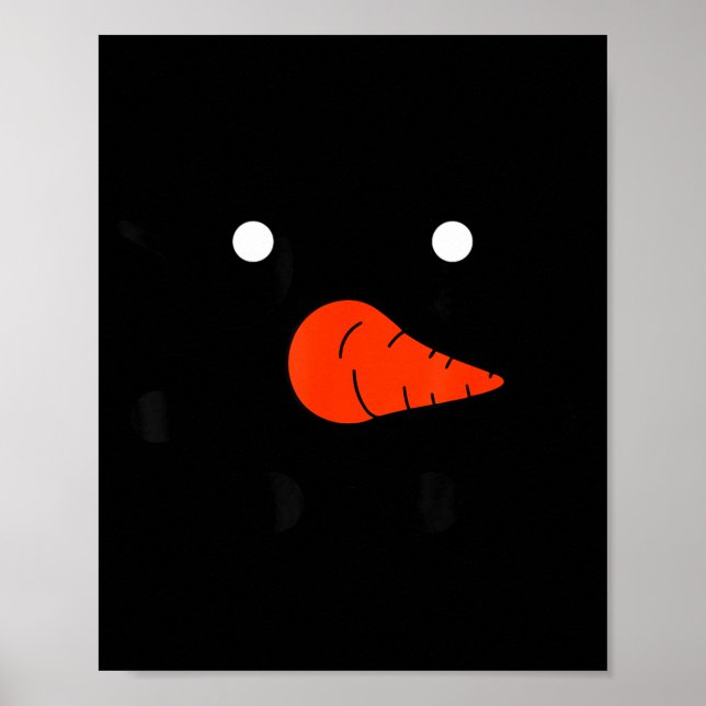 Affiche Cute Snowlady Snowman Face Christmas Matching Fami (Devant)