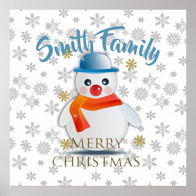 Affiche Cute Snowman (Devant)