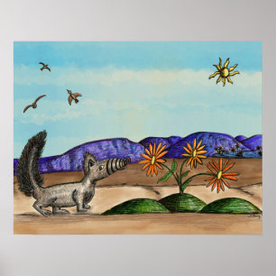 Affiche Cute Southwestern Country Desert Animal Kids