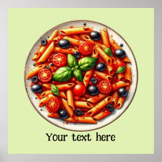 Affiche Cute spaghetti maison personnaliser italienne