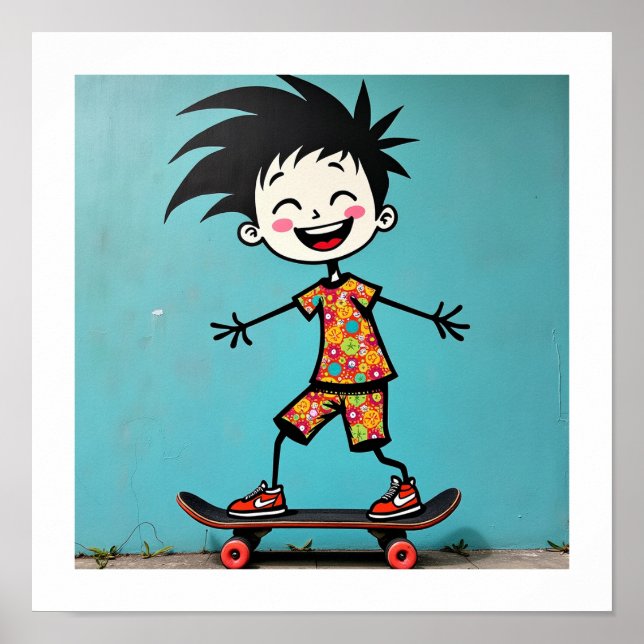 Affiche Cute stickman (Devant)