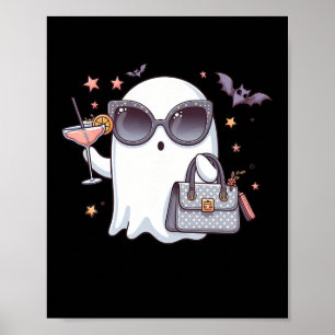 Affiche Cute Tail Ghost Boujee Boojee Halloween Boire C