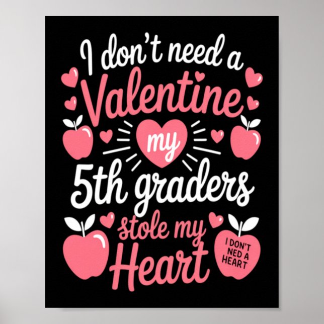 Affiche Cute Teachers Saint-Valentin (Devant)