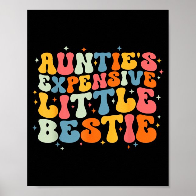 Affiche Cute Toddler Boy Girl Funny Aunties Expensive Litt (Devant)