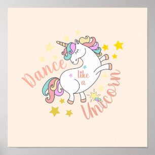 Affiche Cute Unicorn Encouragement