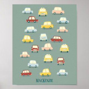 Affiche Cute voiture personnalisée