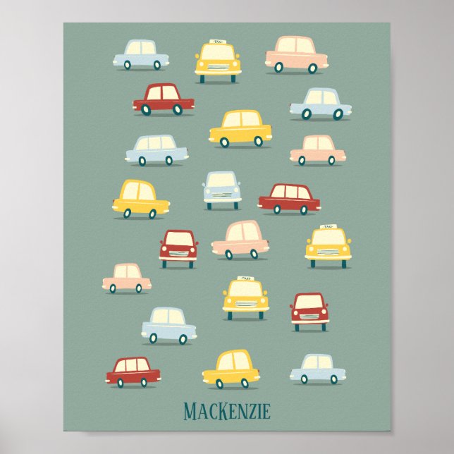 Affiche Cute voiture personnalisée (Devant)