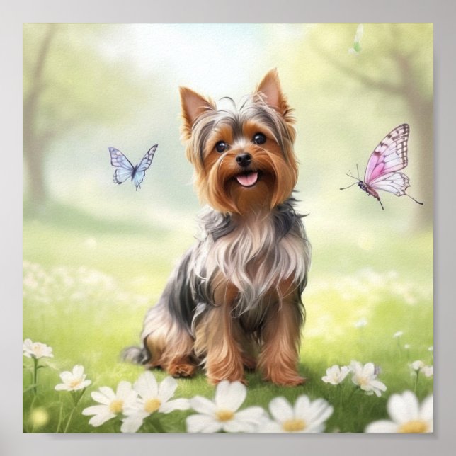 Affiche Cute Yorkshire Terrier (Devant)