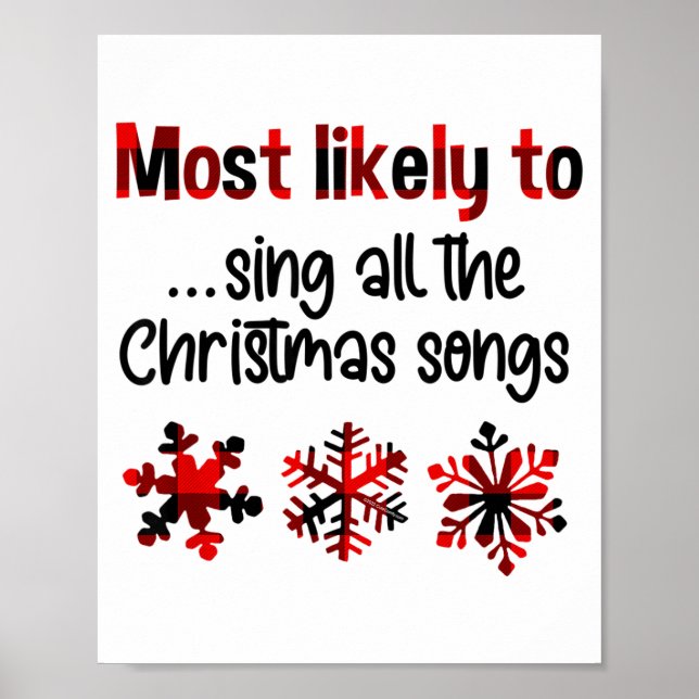 Affiche Cutecomfy Most Likely To Sing All The Christmas So (Devant)
