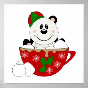 Affiche Cutelyn Christmas Mug Panda Bear