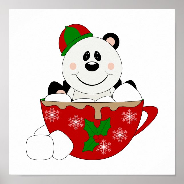 Affiche Cutelyn Christmas Mug Panda Bear (Devant)