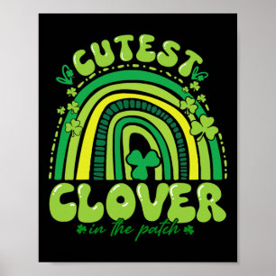 Affiche Cutest Clover Dans Le Patch Drôle Fille Enfants Ét