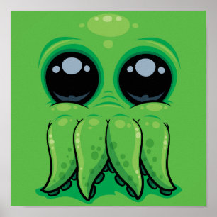 Affiche Cutethulhu Cute Cthulhu Face