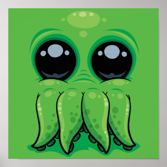 Affiche Cutethulhu Cute Cthulhu Face (Devant)