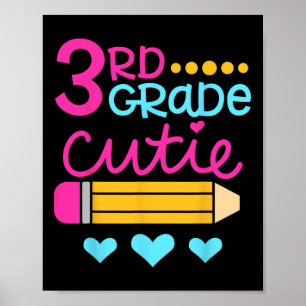 Affiche Cutie De 3E Année Premier Jour De L'École Retour À