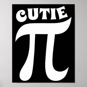Affiche Cutie Pie Funny Pi Day Professeur de mathématiques