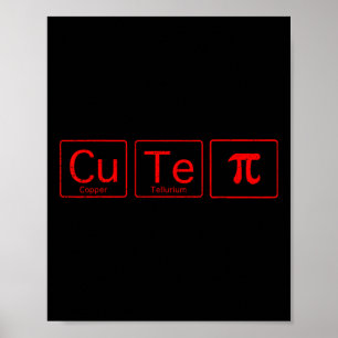 Affiche Cutie Pie Pi Day Math Table Périodique Valentine G