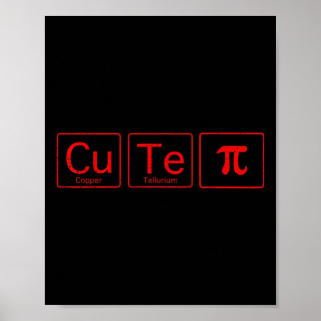 Affiche Cutie Pie Pi Day Math Table Périodique Valentine G (Devant)
