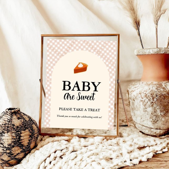 Affiche Cutie pie Thanksgiving baby shower Favoriser signe (Créateur téléchargé)