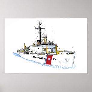 Affiche Cutter Mackinaw (WAGB-83) de la Garde côtière amér