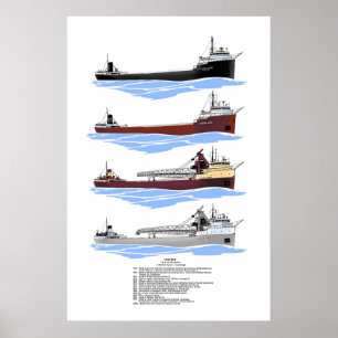 Affiche Cuyahoga, cargo des Grands Lacs