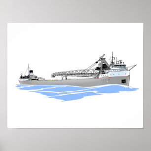Affiche Cuyahoga, cargo des Grands Lacs