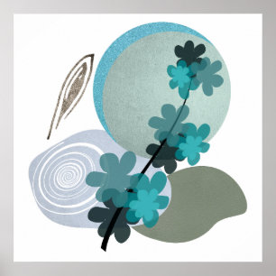 Affiche Cyan Boho