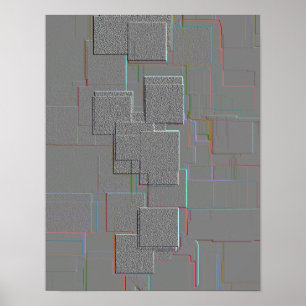 Affiche "Cyber gothique" Art géométrique