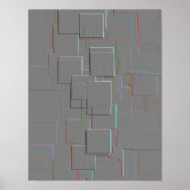 Affiche "Cyber gothique" Art géométrique (Devant)