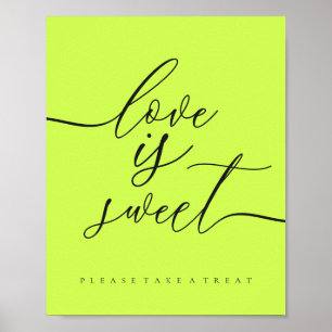 Affiche Cyber Lime Jet Black Sweet Take Treat Dessert