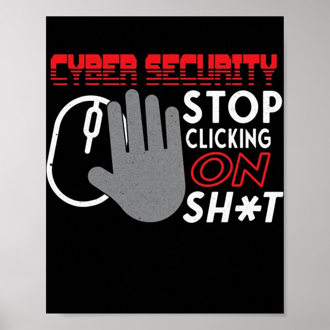 Affiche Cyber Sécurité Spécialiste Spam Web Liens Ingénieu (Devant)