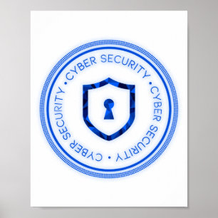 AFFICHE CYBER SECURITY BADGE SEAL