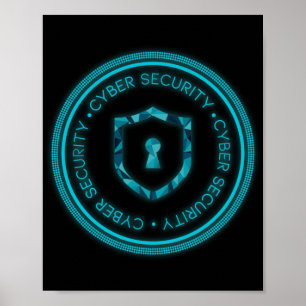AFFICHE CYBER SECURITY BADGE SEAL