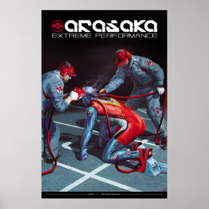 Affiche Cyberpunk Arasaka performances extrêmes